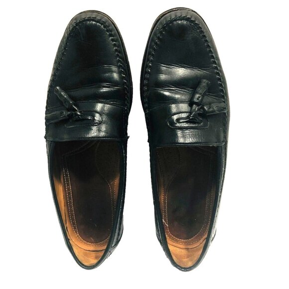 Allen Edmonds Black Slip On Tassel Loafers Comfort Shoes Men\'s 11.5D 49230 Italy main image 7